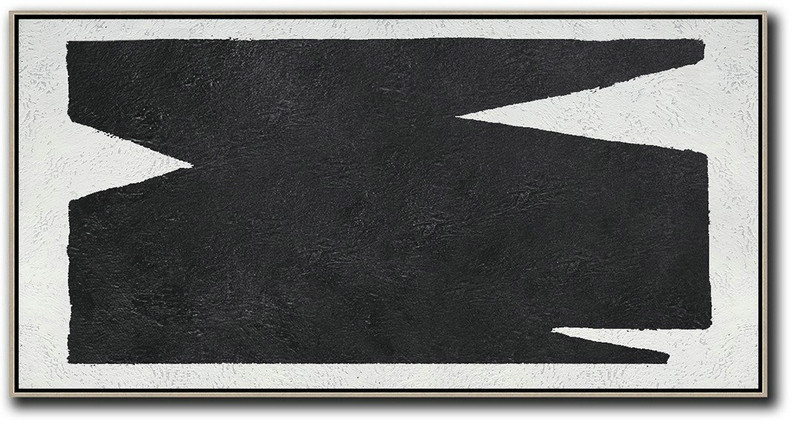 Large Contemporary Art Canvas Painting,Oversized Panoramic Minimal Art On Canvas - Textured Painting Canvas Art